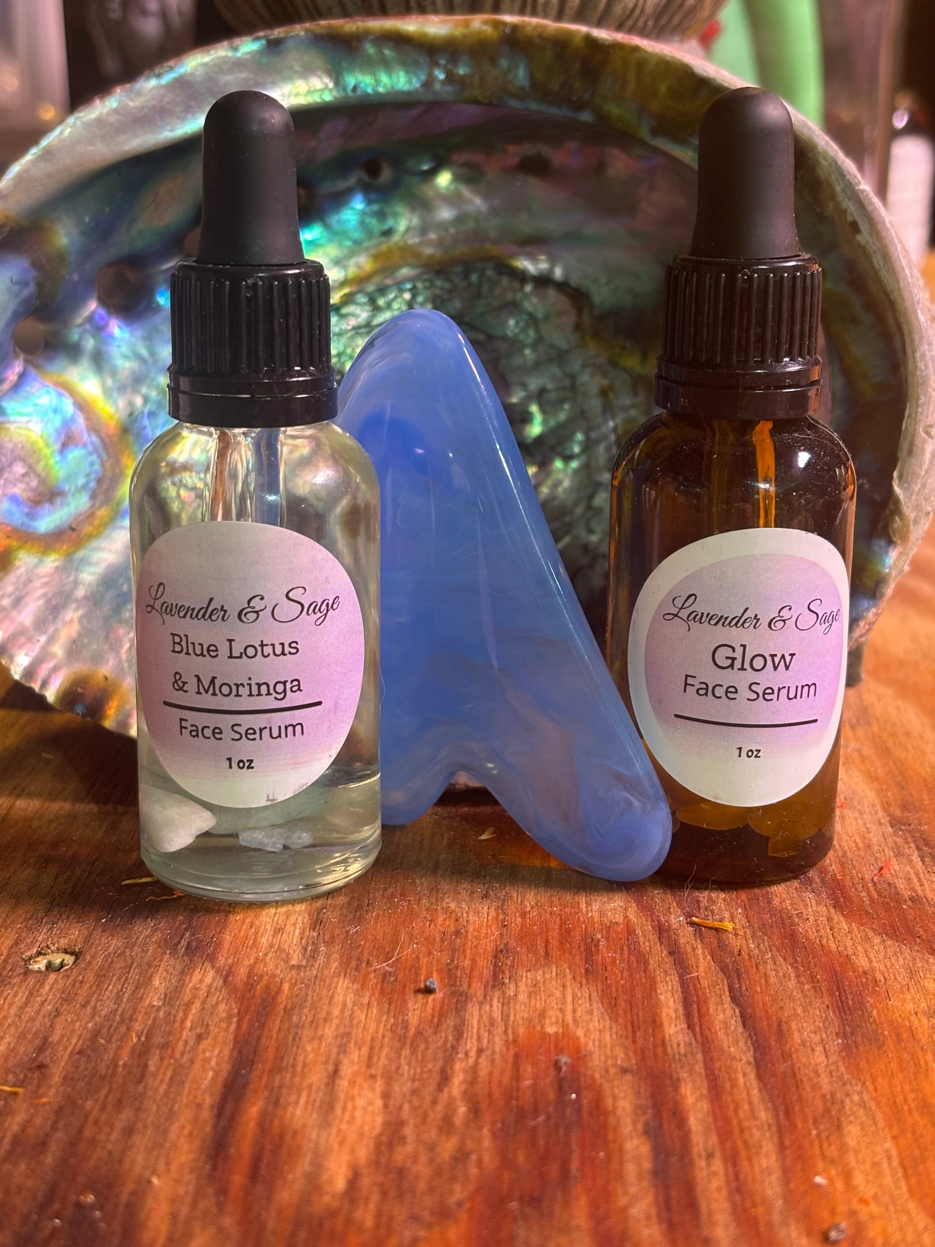 Face Serum and Gua Sha Tool