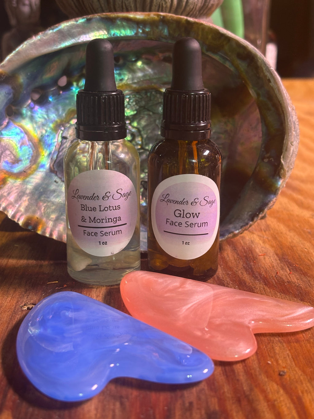 Face Serum and Gua Sha Tool